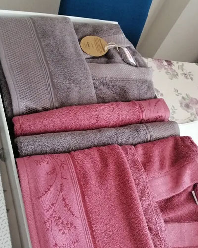 ست دوقلو حوله عروس و داماد - اوزدیلک اصل ترک-4