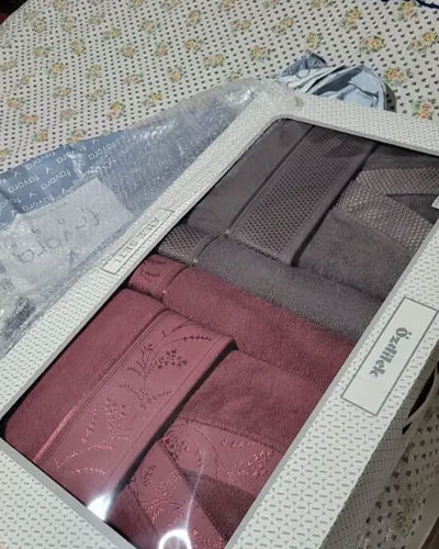 ست دوقلو حوله عروس و داماد - اوزدیلک اصل ترک-5