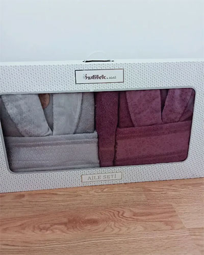 ست دوقلوی عروس و داماد حوله تن پوش برند اوزدیلک