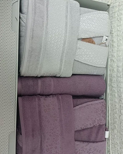 ست دوقلوی عروس و داماد حوله تن پوش برند اوزدیلک-3