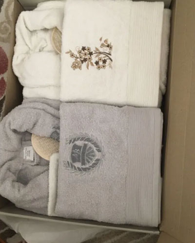 ست حوله عروس و داماد دوقلو - بسیار اعلا و آبگیر -9