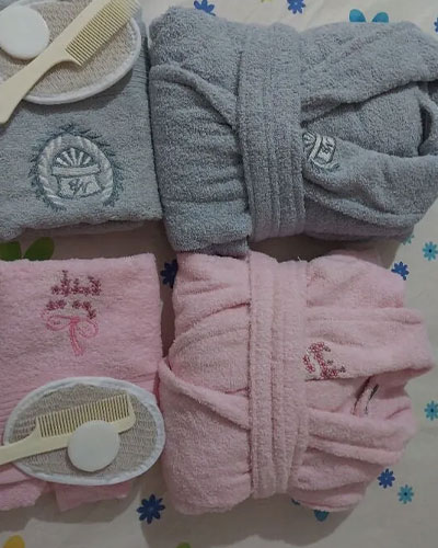 ست حوله عروس و داماد دوقلو - بسیار اعلا و آبگیر -10