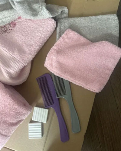 ست حوله عروس و داماد دوقلو - بسیار اعلا و آبگیر -11